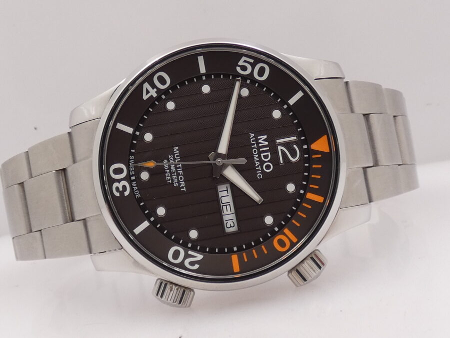 Mido Multifort Day Date Automatic LIKE NEW BOX&PAPERS ANNO 2024 Dual Crown Steel Ref. M005930A - immagine 8