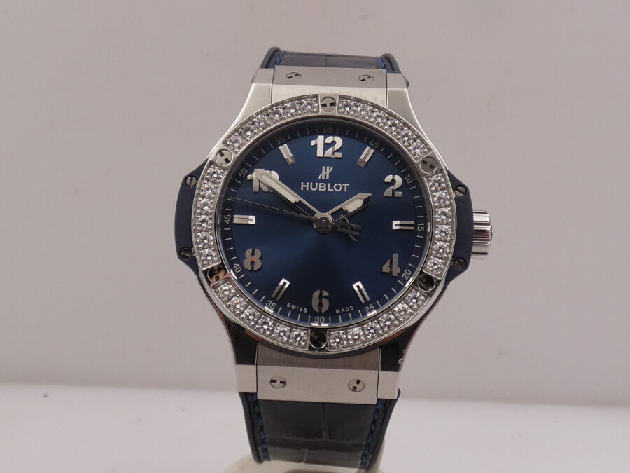 Hublot Big Bang 38 mm Blue Diamonds 1.37ct. Acciaio 361.SX.7170.LR.1204 For Ladies Wonderful Watch - immagine 8