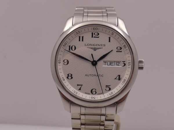 Longines Master Collection DayDate 38,5mm Honeycomb Dial Automatico L2.755.4 Braccialato Acciaio