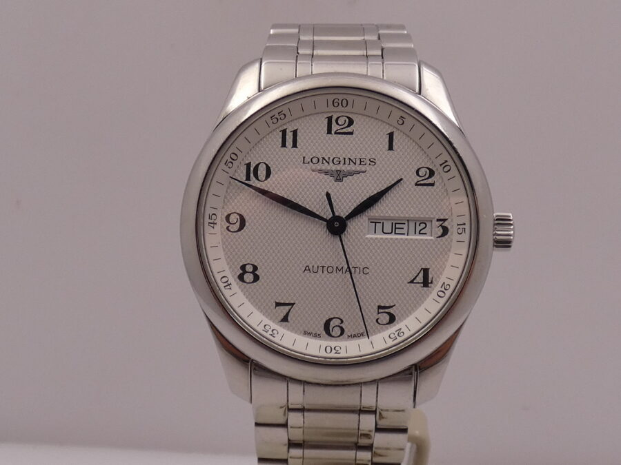 Longines Master Collection DayDate 38,5mm Honeycomb Dial Automatico L2.755.4 Braccialato Acciaio - immagine 8