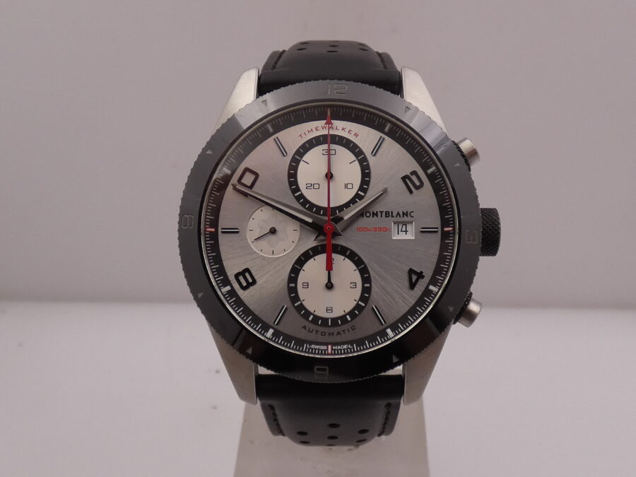 Cronografo Montblanc Timewalker 116100 43mm Lunetta Ceramica Automatico Acciaio - immagine 9