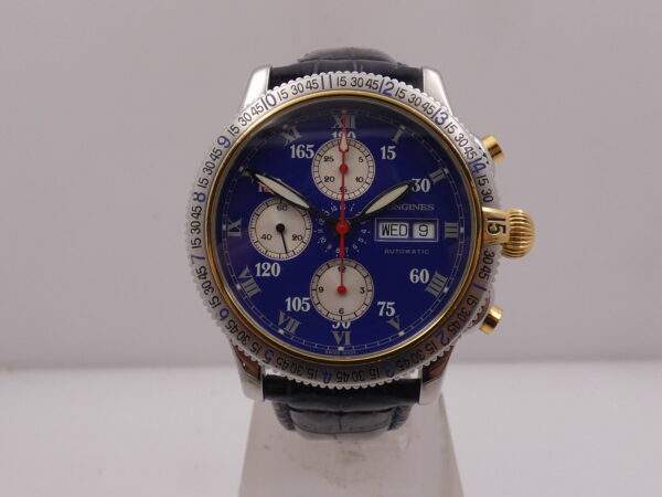 Cronografo Longines Lindbergh Hour Angle Special Series BOX&PAPERS Anno 2011 Automatico Acciaio