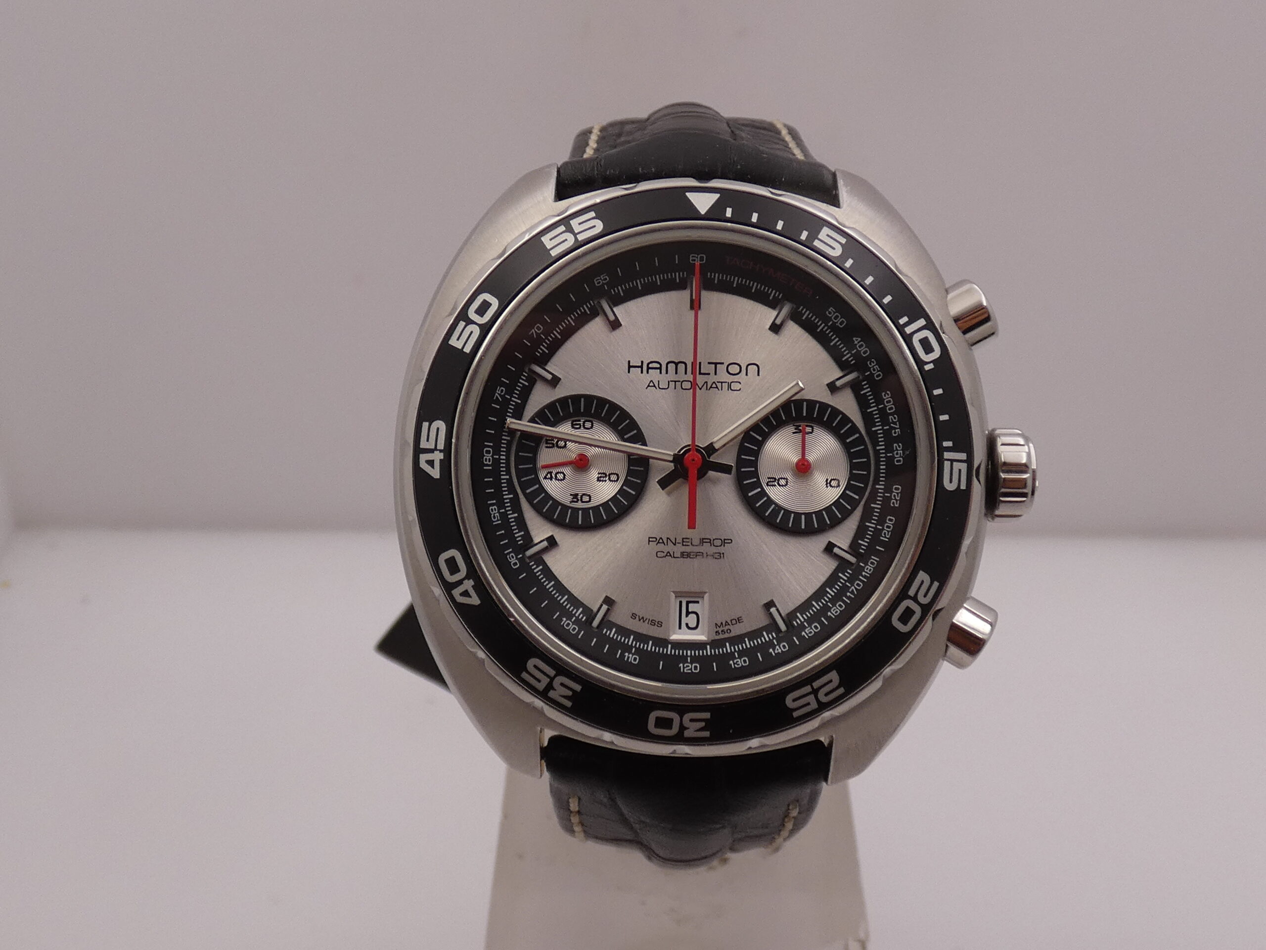 Cronografo Hamilton Pan Europ Bicompax 45mm LIKE NEW BOX&PAPERS Automatico Acciaio Ref. H357567 - immagine 8