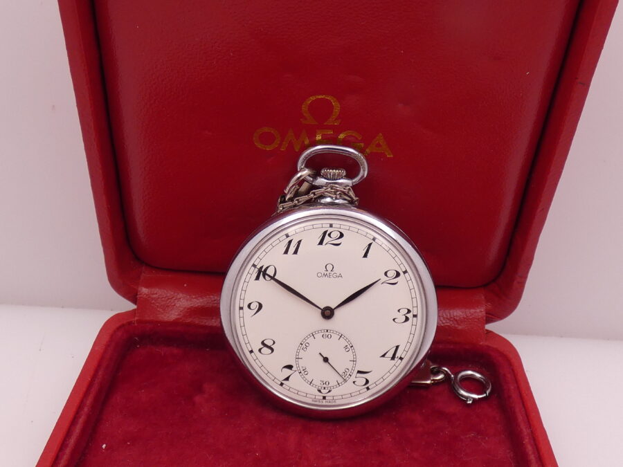 Omega Pocket Watch From 1980 With BOX Manuale Cal. 960 White Dial Ref. 121.1740 - immagine 7