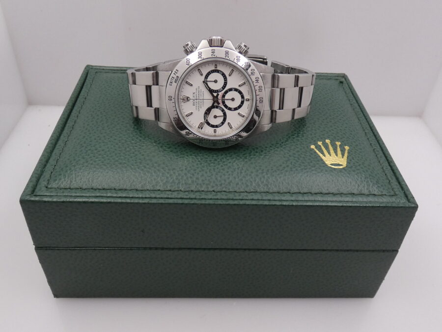 Rolex Daytona Zenith 16520 Cosmograph WITH ORIGINAL BOX Anno 1995 White Dial Automatico Acciaio - immagine 8