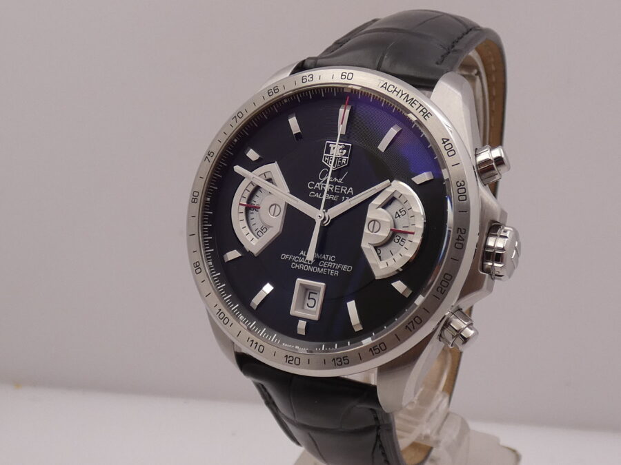 Cronografo TAG Heuer Grand Carrera CAV511A LIKE NEW Automatic Chronometer Calibre 17 Acciaio - immagine 8