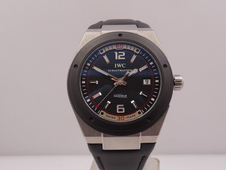 IWC Ingenieur Automatic IW3234 With PAPERS Lunetta Nera In Ceramica Acciaio - immagine 9