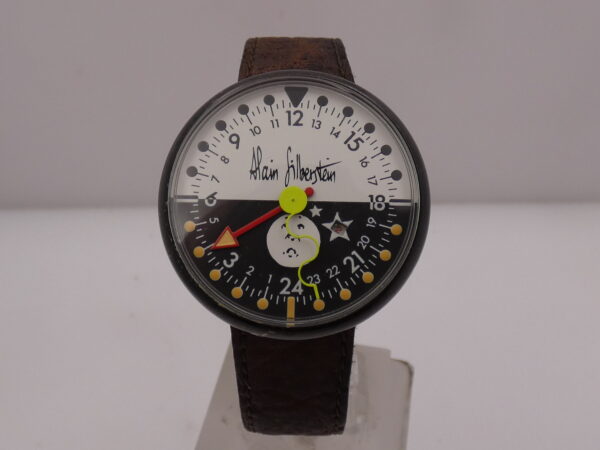 Alain Silberstein Creations Mono Hand Night & Day 24H Black Pvd ANNI '2000s Orologio