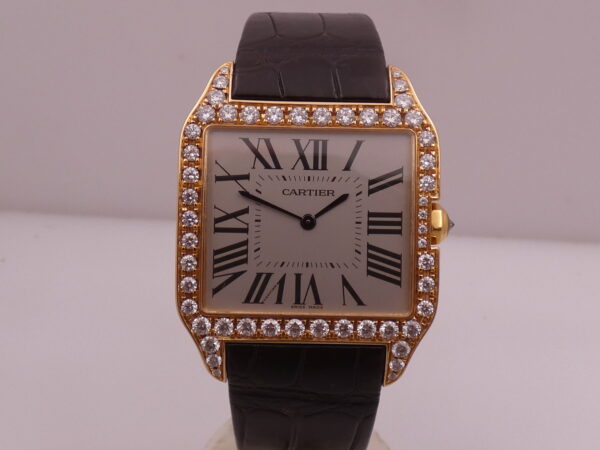 Cartier Santos Dumont 2650 Large Model Oro Rosa 18Kt Diamond Set TOP CONDITION Manuale