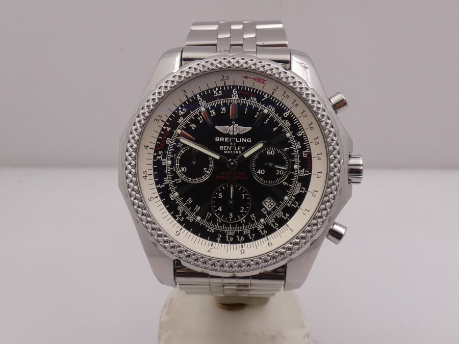 Cronografo Breitling Bentley Motors 48mm A25362 Edizione Speciale Automatico Chronometer Braccialato - immagine 9