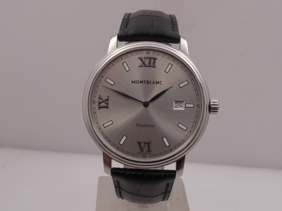 Montblanc Tradition 40mm 127775 NEW BOX&PAPERS STICKERS Mai Indossato Anno 2025 Acciaio - immagine 8