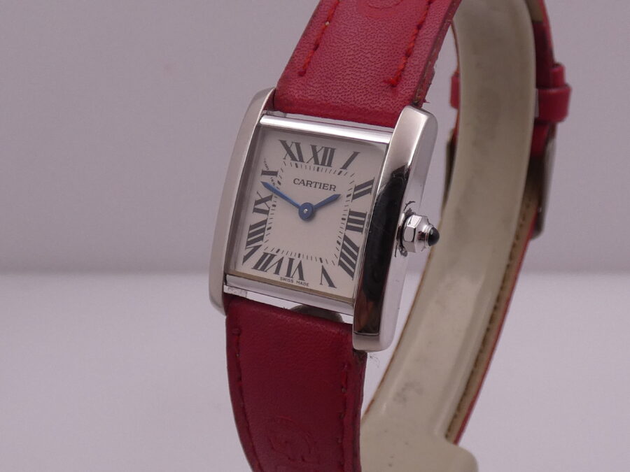 Cartier Tank Française Lady 2403 ORO BIANCO MASSICCIO 18Kt Anni 2000's - immagine 9