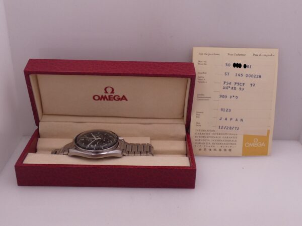 Cronografo Omega Speedmaster Professional Moonwatch Tritium 145.022 With PAPERS ANNO 1972 RARO BRACCIALE ELASTICO 1039/516