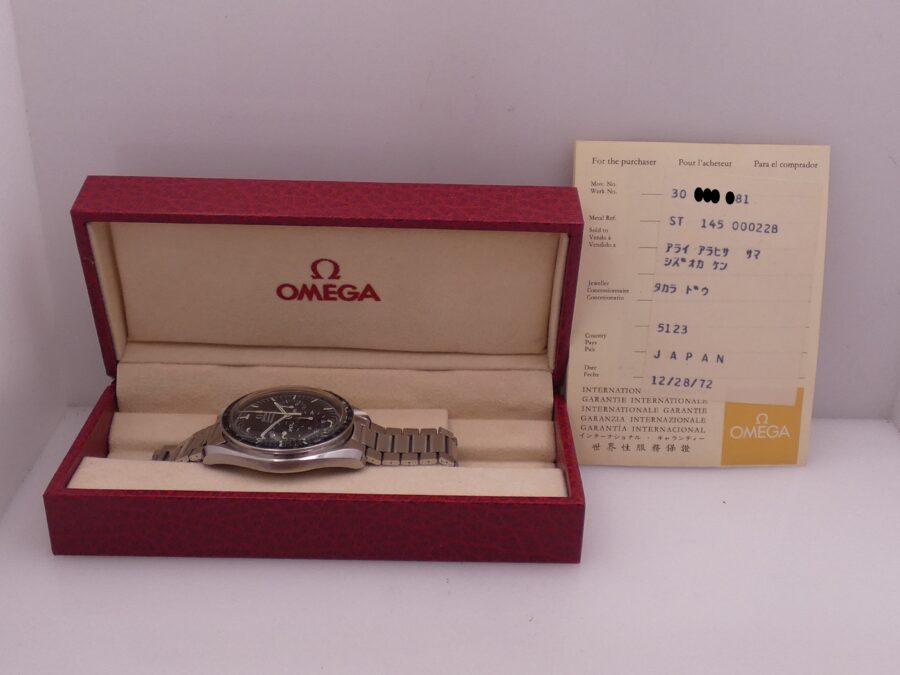 Cronografo Omega Speedmaster Professional Moonwatch Tritium 145.022 With PAPERS ANNO 1972 RARO BRACCIALE ELASTICO 1039/516 - immagine 9