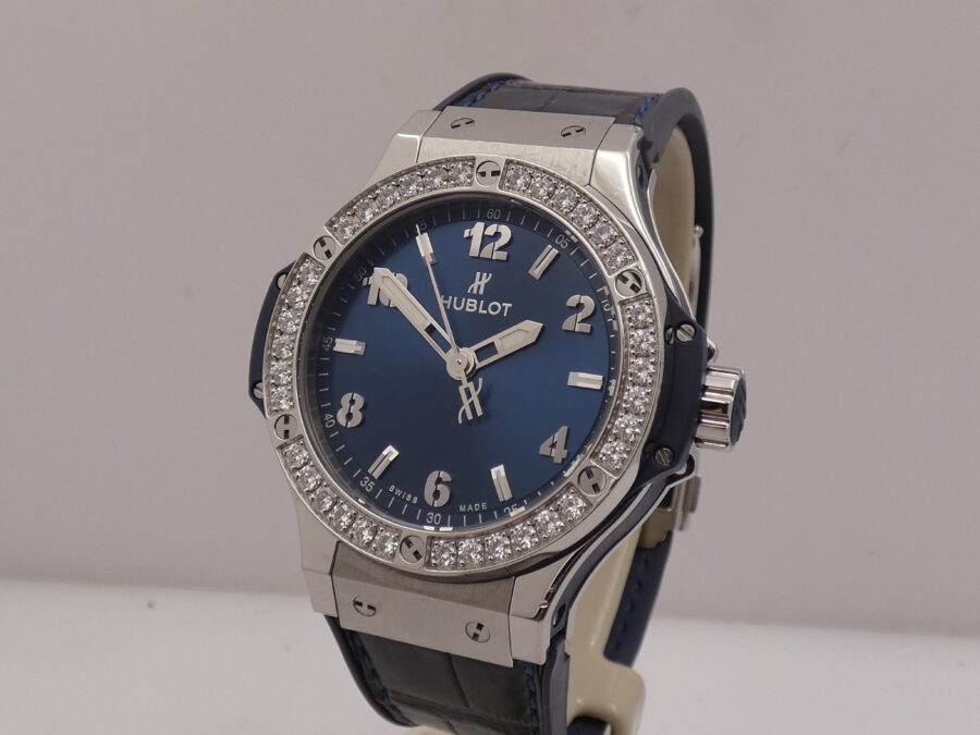 Hublot Big Bang 38 mm Blue Diamonds 1.37ct. Acciaio 361.SX.7170.LR.1204 For Ladies Wonderful Watch - immagine 9