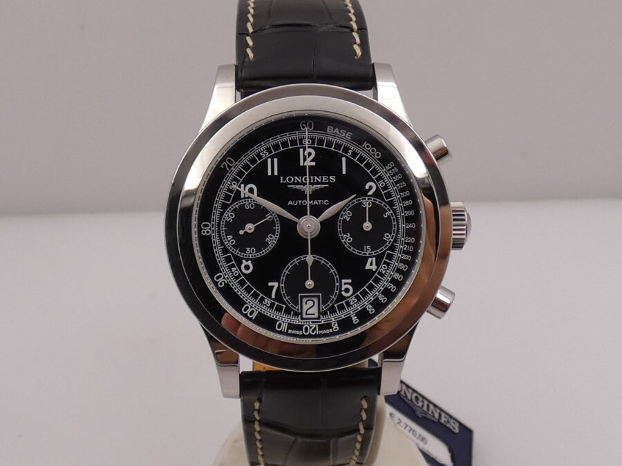 Cronografo Longines Heritage 1942 NEW BOX&PAPERS L2.768.4 Automatico ANNO 2023 Mai Indossato - immagine 10