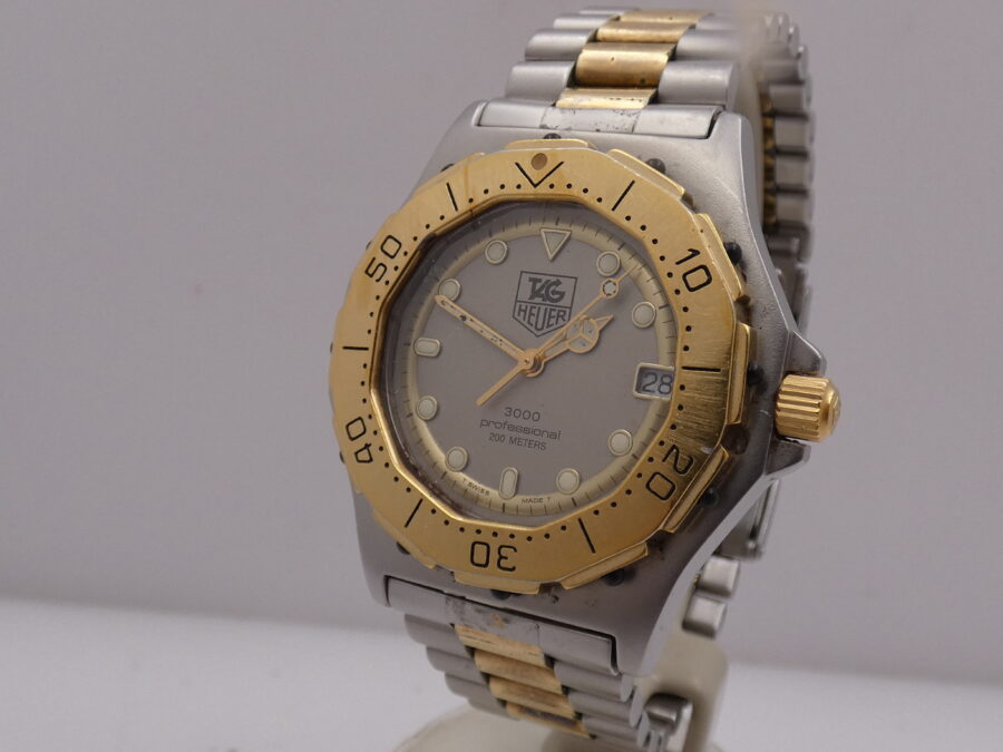 TAG Heuer 3000 Professional Acciaio&Oro 18 kt G.F. Anni 80 Braccialato Ref. 934.206 - immagine 10