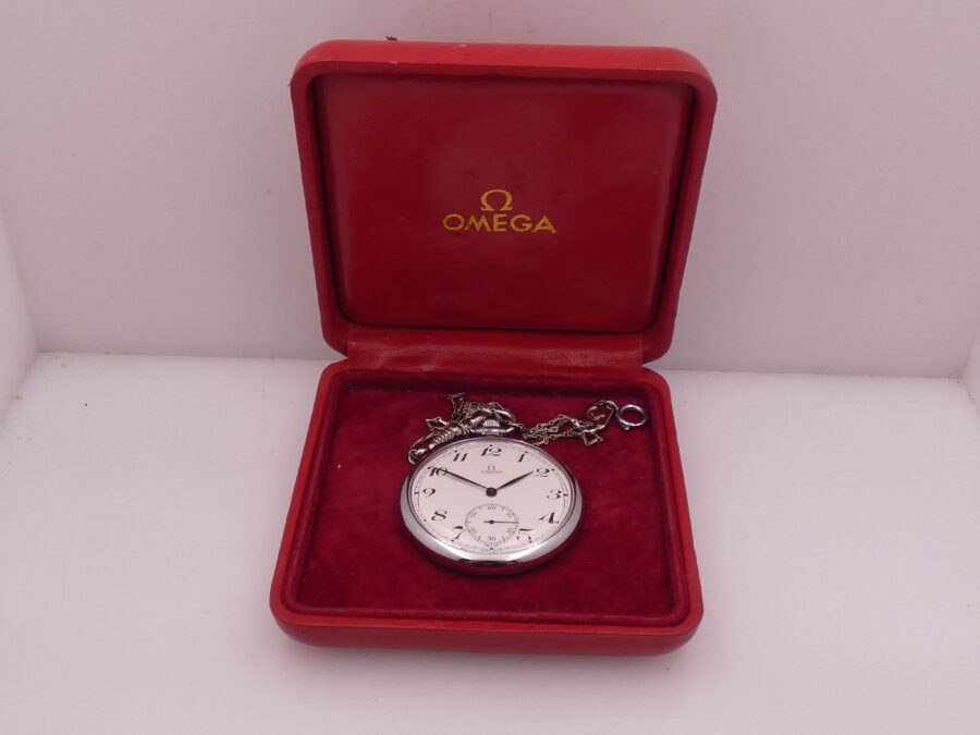 Omega Pocket Watch From 1980 With BOX Manuale Cal. 960 White Dial Ref. 121.1740 - immagine 8