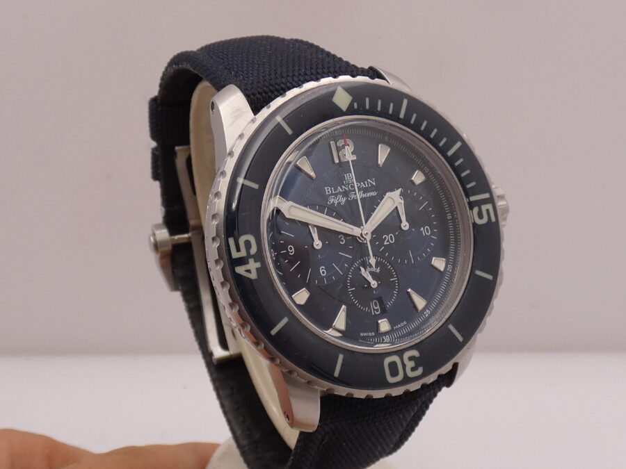 Cronografo Blancpain Fifty Fathoms Flyback 45mm With PAPERS Anno 2021 Automatico Acciaio 5085FB-1140-52 - immagine 9