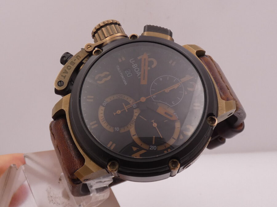 Cronografo U-Boat Chimera Italo Fontana 7475 46mm Bronzo & PVD Nero Limited Edition 300pz - immagine 9