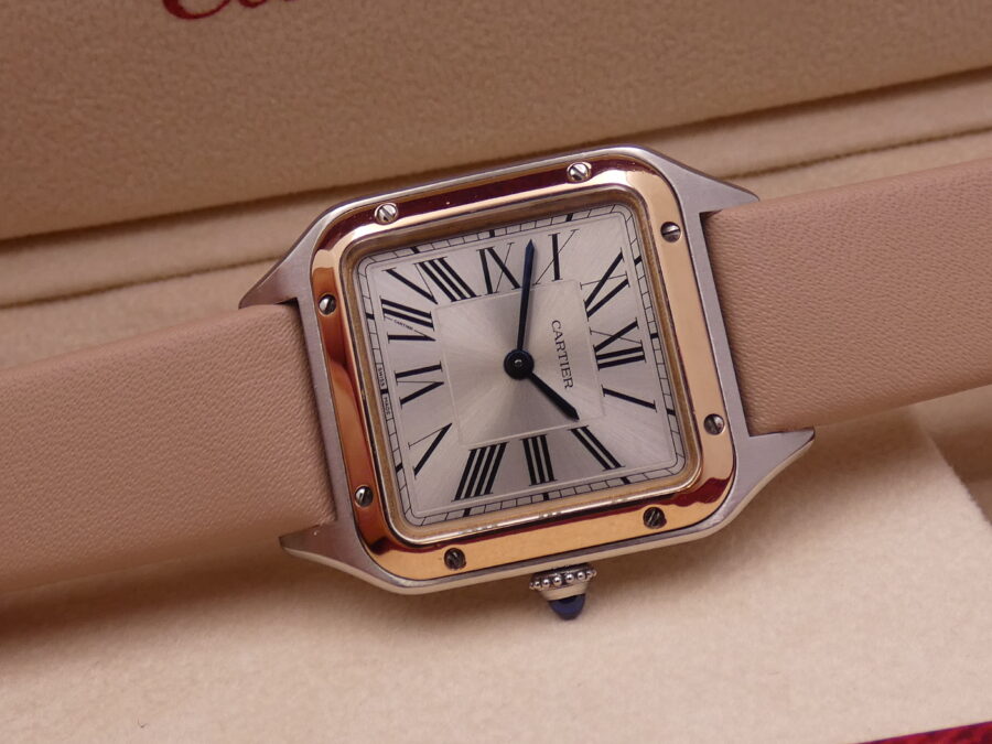 Cartier Santos Dumont Lady 27,5mm Acciaio & Oro Rosa 18Kt 4213 TOP CONDITION For Ladies W2SA0012 - immagine 9