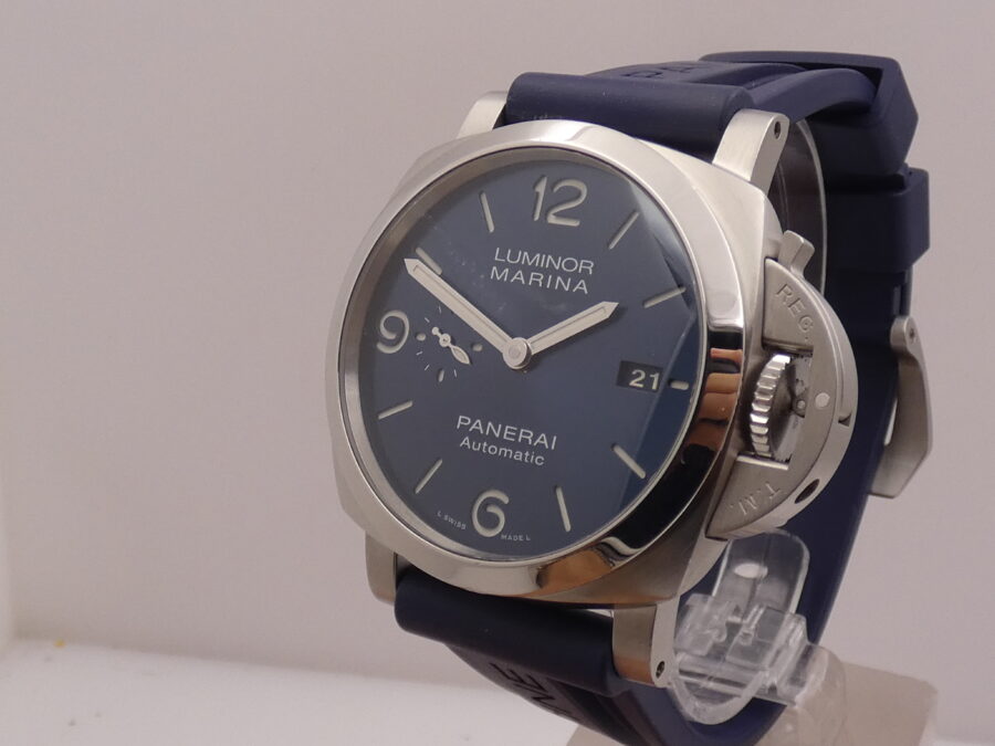 Panerai Luminor Marina PAM01313 BOX&PAPERS Anni 2021 BLUE DIAL Automatico Acciaio OP7393 - immagine 9