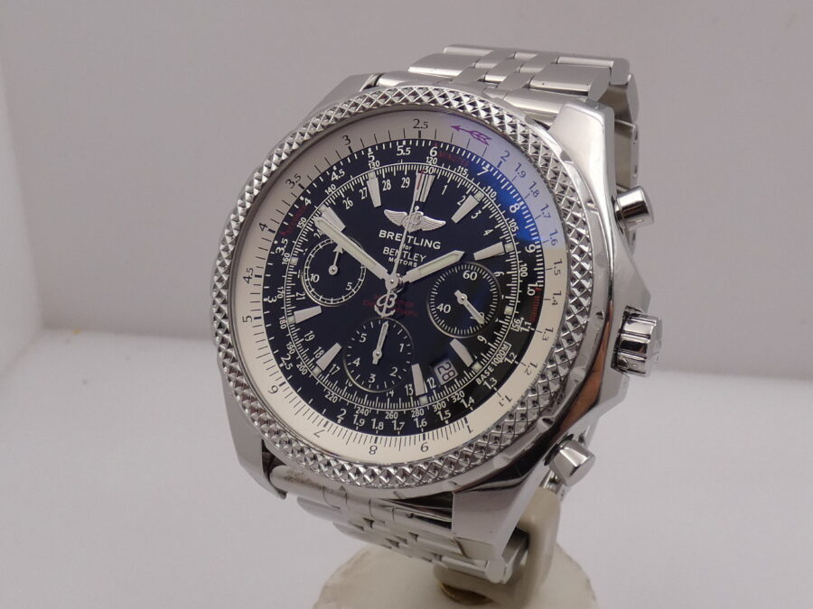 Cronografo Breitling Bentley Motors 48mm A25362 Edizione Speciale Automatico Chronometer Braccialato - immagine 10