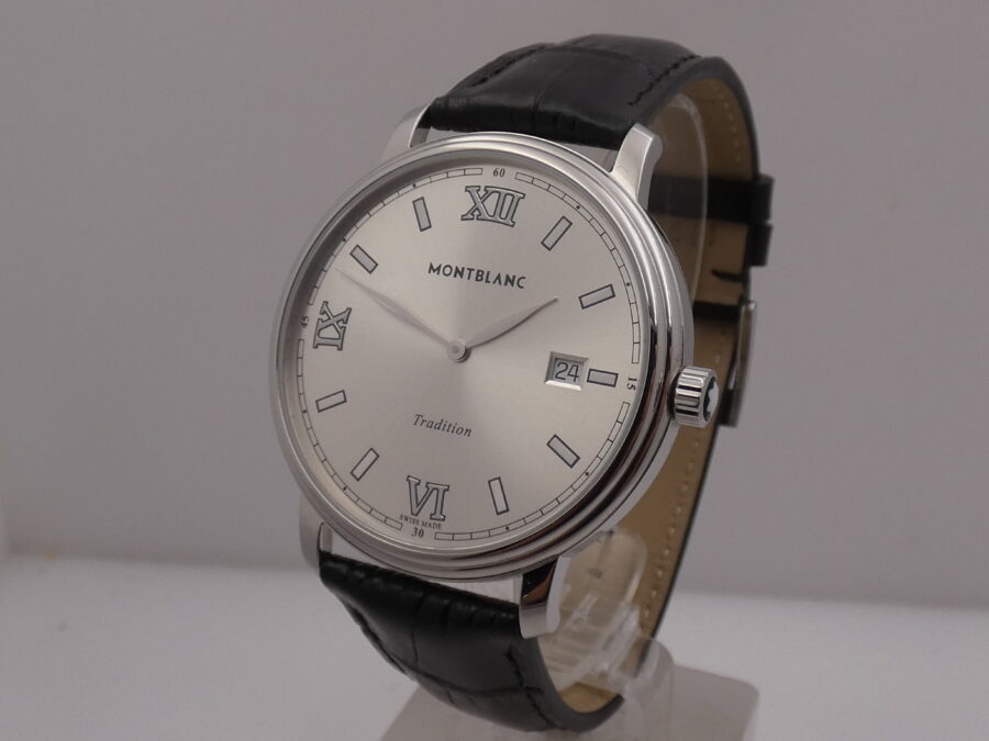 Montblanc Tradition 40mm 127775 NEW BOX&PAPERS STICKERS Mai Indossato Anno 2025 Acciaio - immagine 9