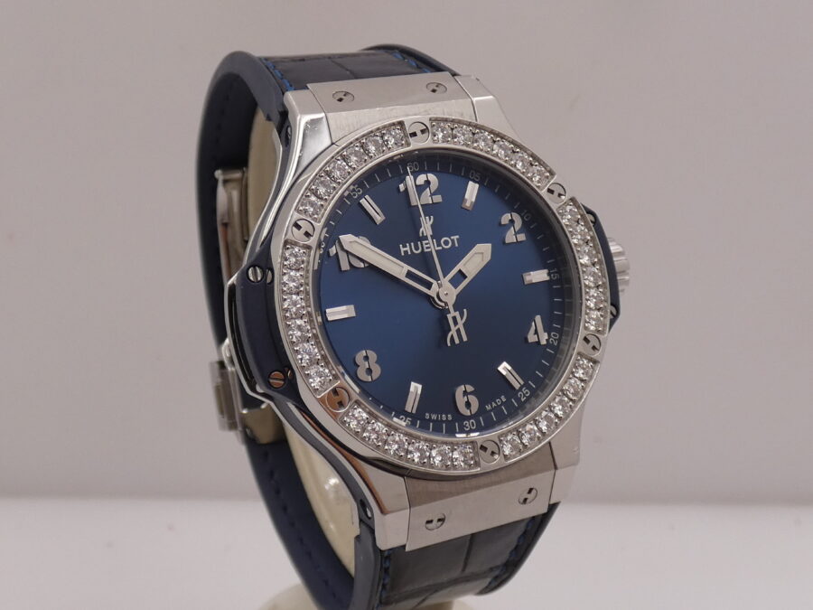 Hublot Big Bang 38 mm Blue Diamonds 1.37ct. Acciaio 361.SX.7170.LR.1204 For Ladies Wonderful Watch - immagine 10