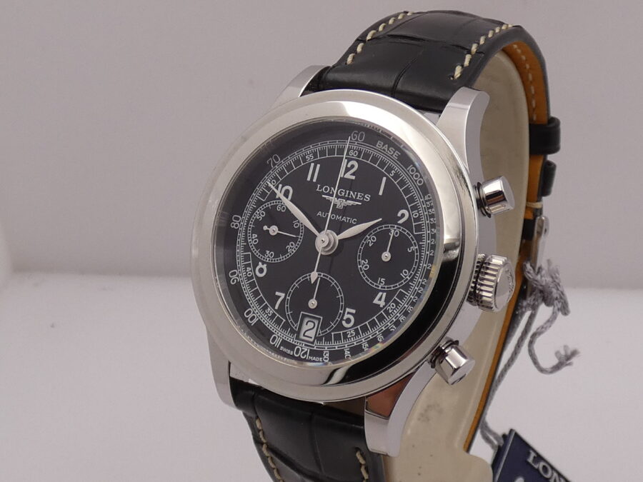Cronografo Longines Heritage 1942 NEW BOX&PAPERS L2.768.4 Automatico ANNO 2023 Mai Indossato - immagine 11
