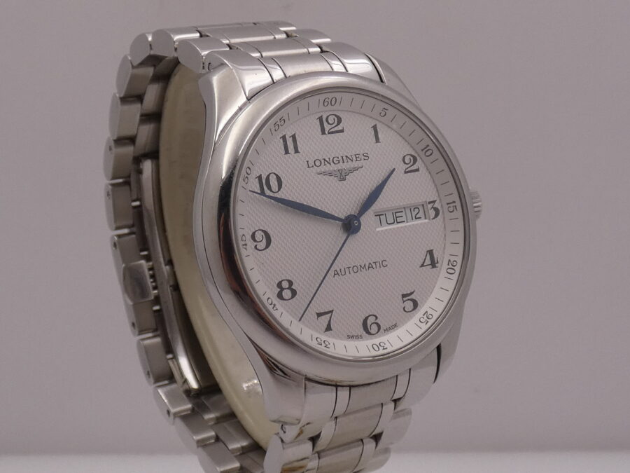 Longines Master Collection DayDate 38,5mm Honeycomb Dial Automatico L2.755.4 Braccialato Acciaio - immagine 10