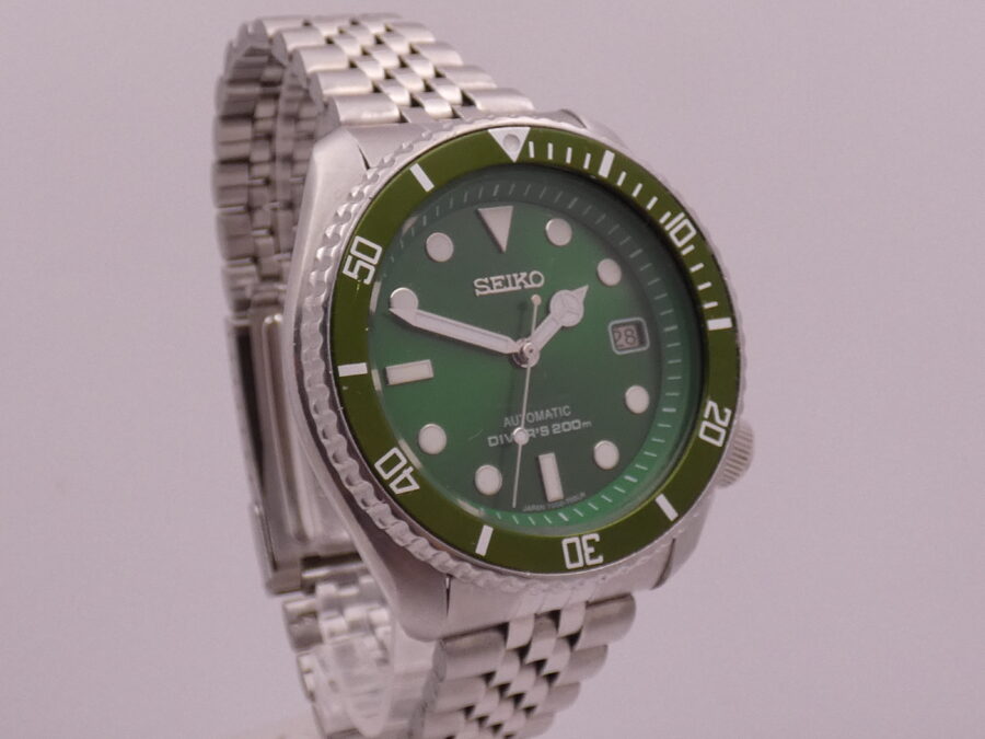 Seiko Scuba Diver's HULK Total Green 42mm Automatico Anno 1995 Braccialato Jubile Acciaio - immagine 11