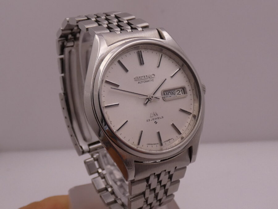 Seiko Lord Matic Day-Date Automatico Anni 70 Acciaio Braccialato Ref. 5606-8051 - immagine 11