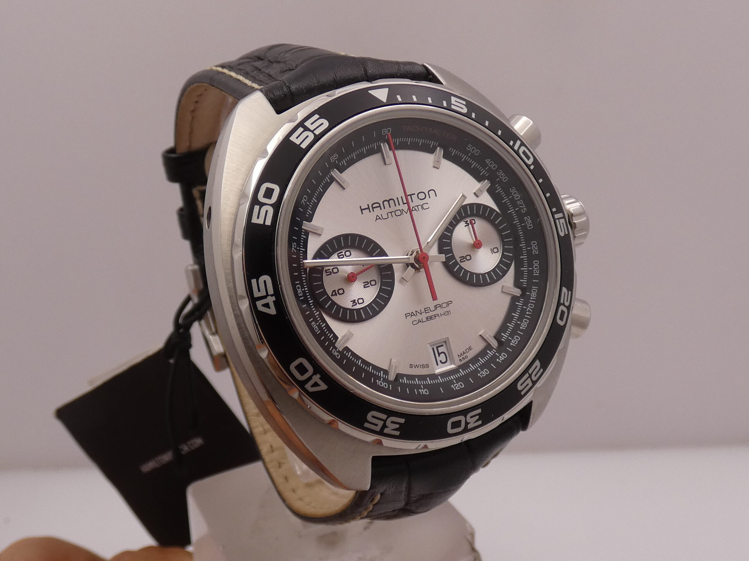 Cronografo Hamilton Pan Europ Bicompax 45mm LIKE NEW BOX&PAPERS Automatico Acciaio Ref. H357567 - immagine 10