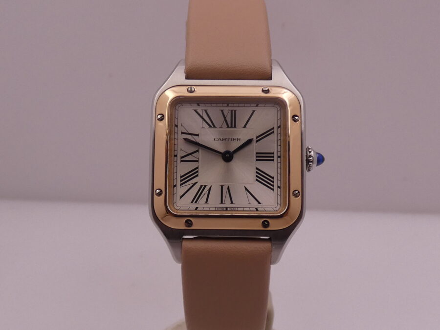 Cartier Santos Dumont Lady 27,5mm Acciaio & Oro Rosa 18Kt 4213 TOP CONDITION For Ladies W2SA0012 - immagine 10