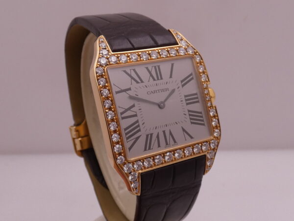 Cartier Santos Dumont 2650 Large Model Oro Rosa 18Kt Diamond Set TOP CONDITION Manuale