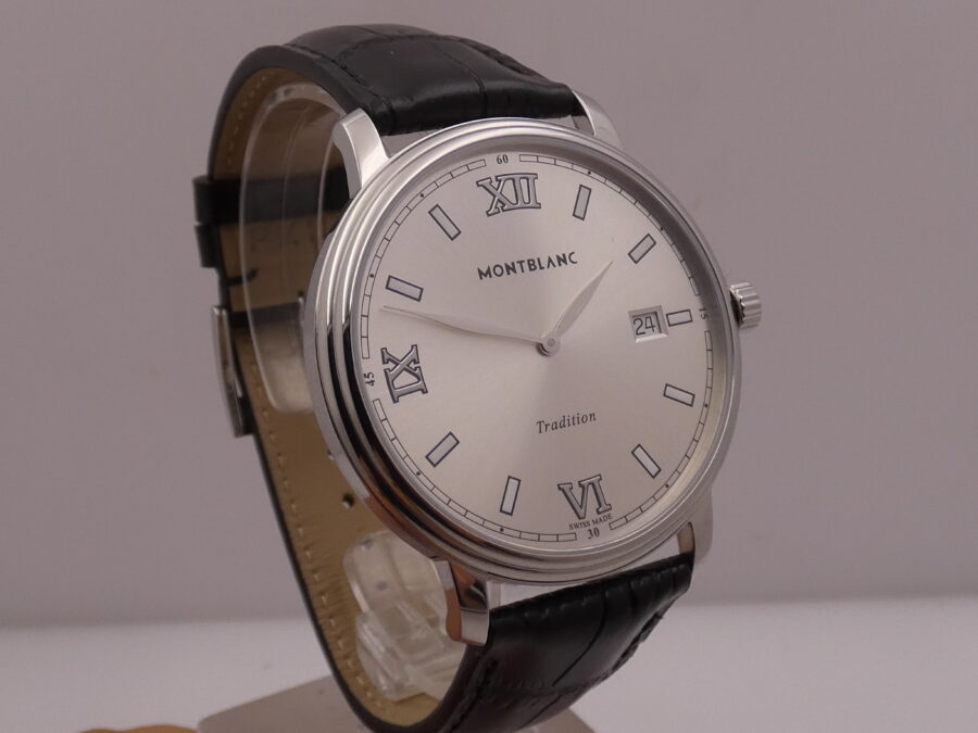 Montblanc Tradition 40mm 127775 NEW BOX&PAPERS STICKERS Mai Indossato Anno 2025 Acciaio - immagine 10