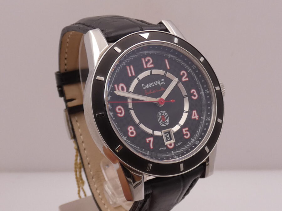 Eberhard & Co. Tazio Nuvolari 41032 AUTOMATIC NEW BOX&PAPERS Mai Indossato Black Perleè Dial Acciaio ANNO 2025 - immagine 10