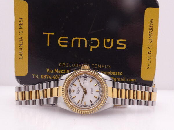 Bulova Super Seville Date Lady 26mm 18Kt G.F. & Acciaio Automatico Anni 90 Bracciale President