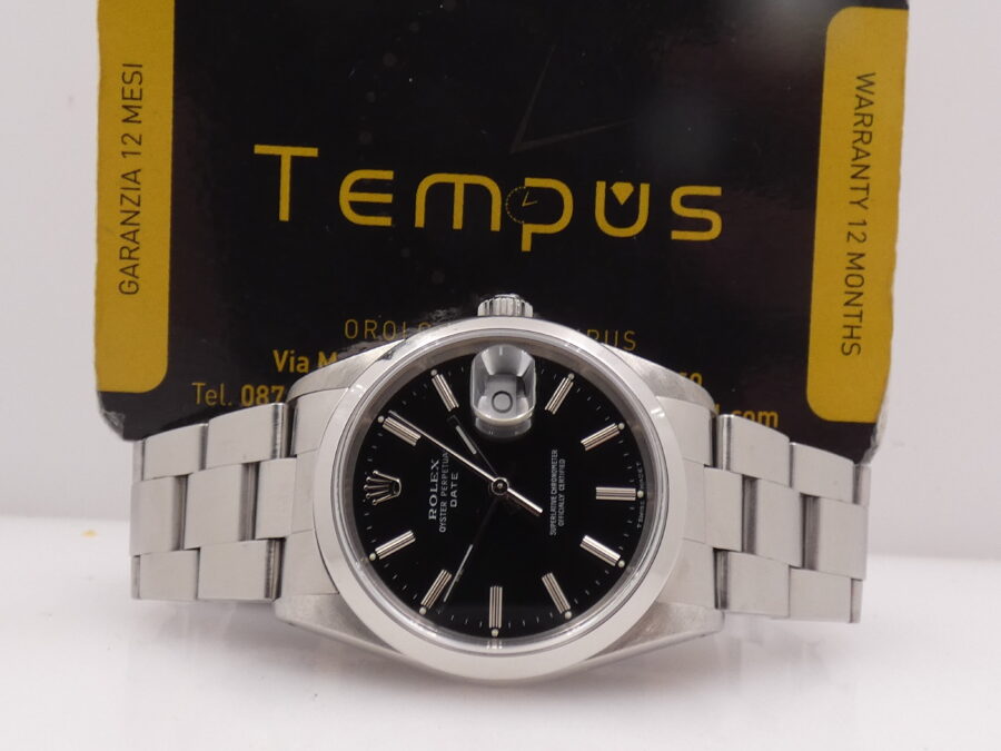 Rolex Oyster Perpetual Date 15200 Black Dial Automatico ANNO 1991 Oyster Bracelet Acciaio - immagine 2