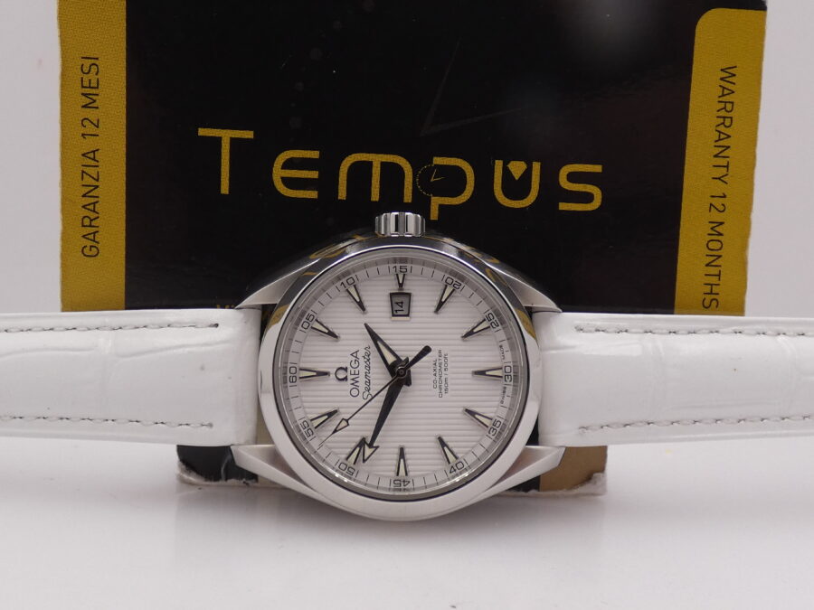 Omega Seamaster Aqua Terra Co-Axial 34mm With PAPERS Ottobre 2023 White Dial Automatico Acciaio TOP CONDITION For Ladies !!! - immagine 2
