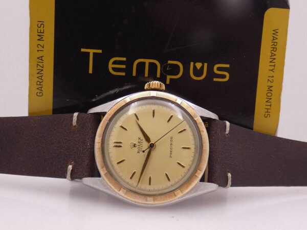 Rolex Oyster Precision 6082 Lunetta Thunderbird Oro 18Kt & Acciaio ANNO 1950 Carica Manuale Vintage