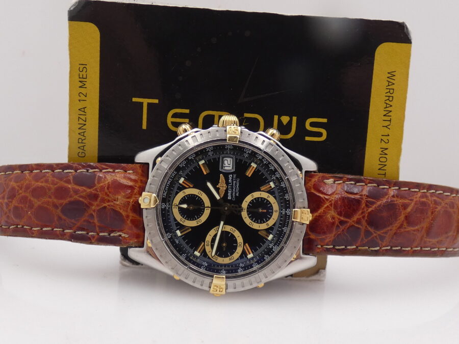 Cronografo Breitling Chronomat  B13352 With BOX & C.O.S.C Acciaio & Oro 18Kt Automatico Anni '2000s - immagine 2