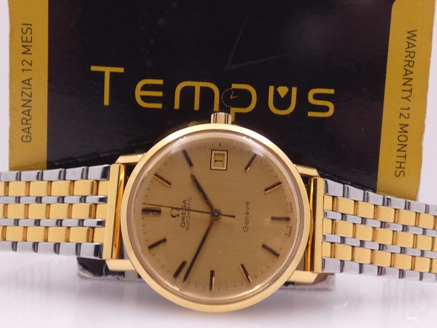 Omega Genève From 1972 Automatic Date 18Kt G.F. TOP CONDITION Ref. 166.763 Braccialato - immagine 2