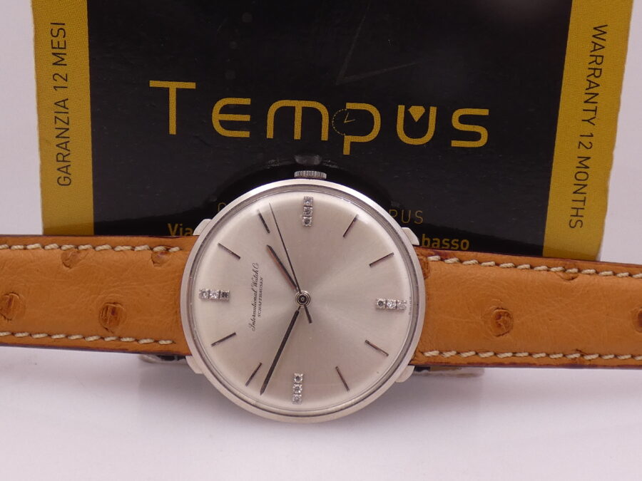 IWC Classic Vintage 1410 Oro Bianco 18Kt Diamond Dial TOP CONDITION Carica Manuale Anni 60's - immagine 2