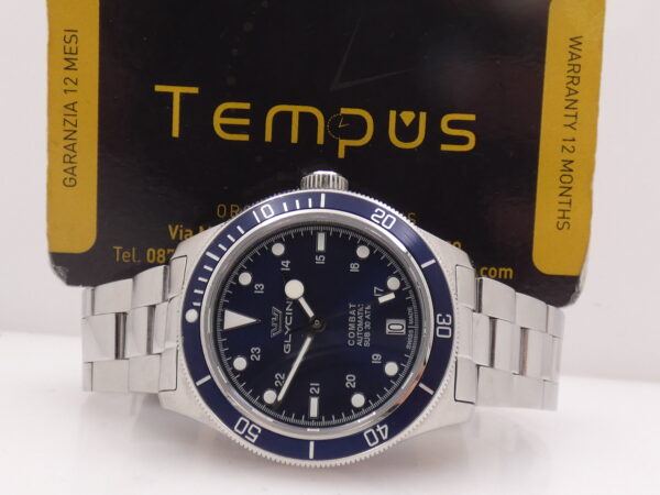 Glycine Combat Sub 36mm BLUE DIAL BOX&PAPERS Automatico Anno 2021 Braccialato