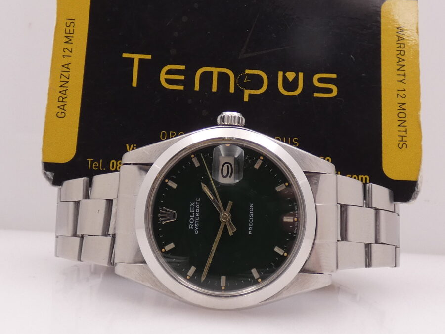 Rolex Oysterdate Precision 6694 Green Dial Anno1977 Manuale Bracciale Oyster Acciaio - immagine 2