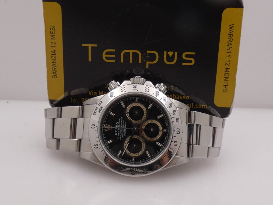Rolex Daytona Zenith 16520 W Patrizzi Dial Year 1995 BOX&PAPERS Automatic Cosmograph STARDUST DIAL!!! - immagine 2