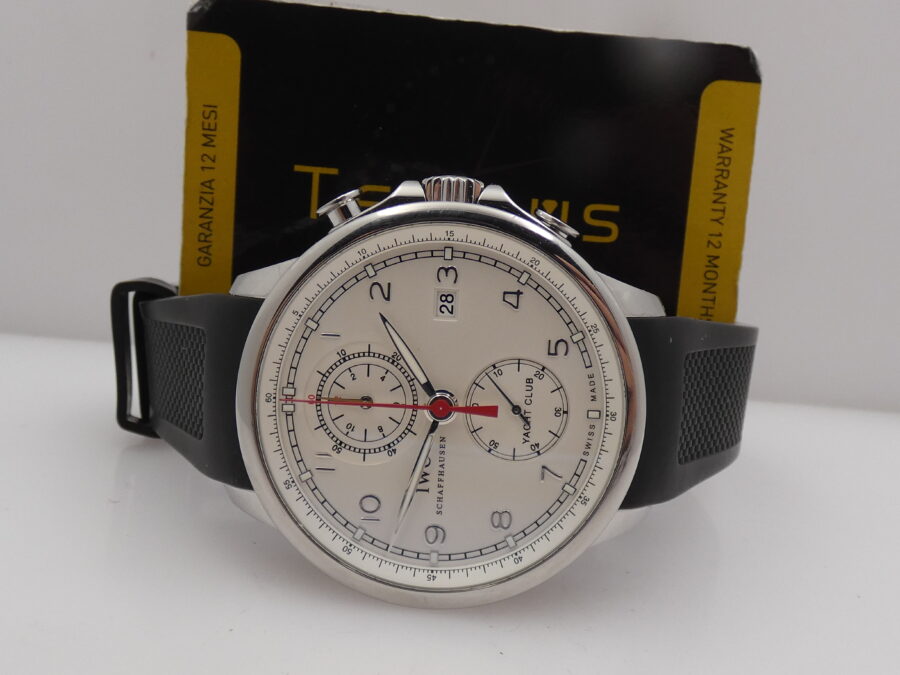 Cronografo IWC Portuguese Yacht Club 45mm IW390206 BOX&PAPERS Automatico Anno 2015 Acciaio - immagine 2