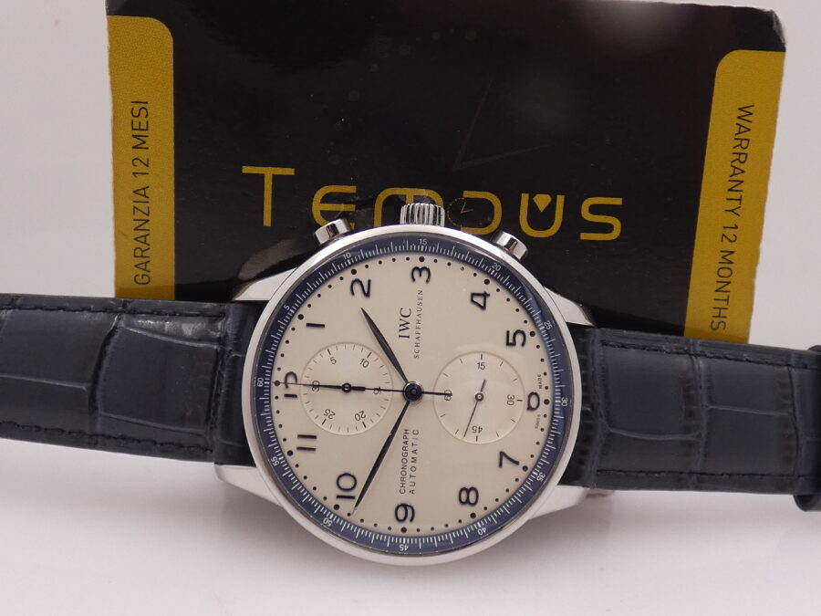 Cronografo IWC Portuguese Bucherer Blue Edition BOX&PAPERS Anno 2020 Automatico Acciaio IW371492 EDIZIONE LIMITATA 365pz - immagine 2